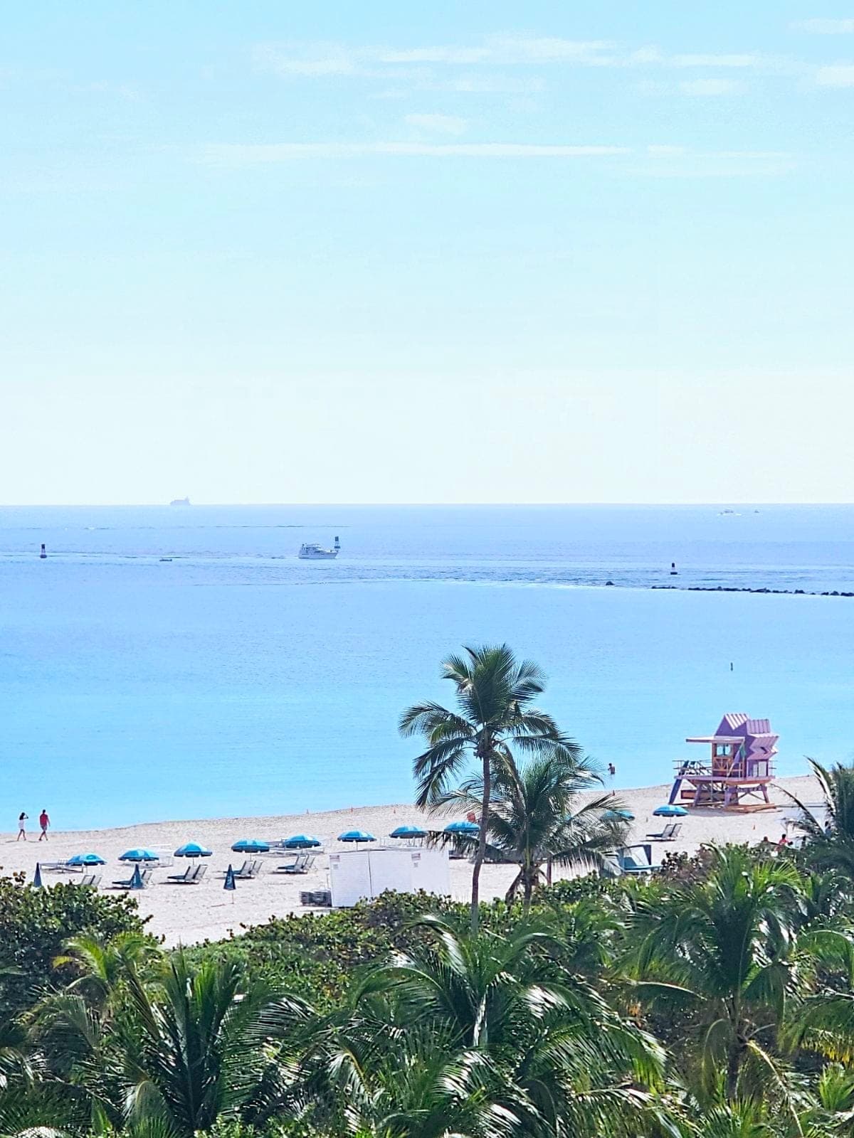 The actual ocean view from the suite — South Pointe Beach